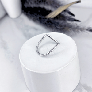 انگشتر نقره دخترانه 925 روکش طلاسفید