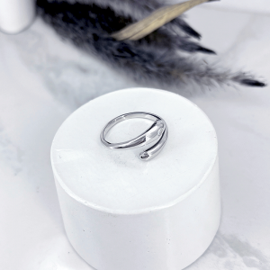 انگشتر نقره دخترانه تک نگین اسپرت