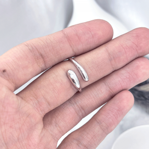 انگشتر نقره دخترانه فری سایز مدل مار