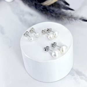 گوشواره نقره مروارید پرورشی زنانه