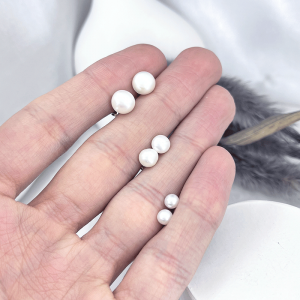 گوشواره نقره میخی مروارید پرورشی