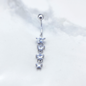 پیرسینگ نقره ناف مدل آویز ستاره