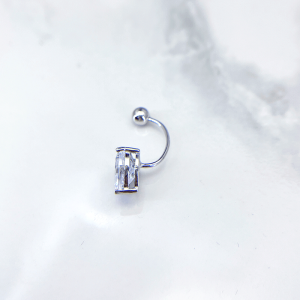 روکش رودیوم درخشند پیرسینگ ناف