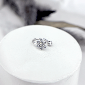 ایرکاف نقره دخترانه مدل گل