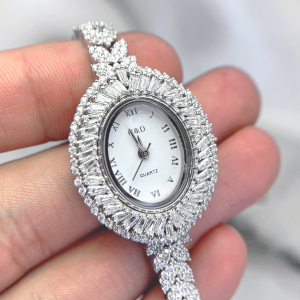 صفحه ساده ساعت نقره زنانه