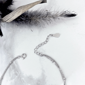 زنجیر قابل تنظیم دستبند نقره دخترانه