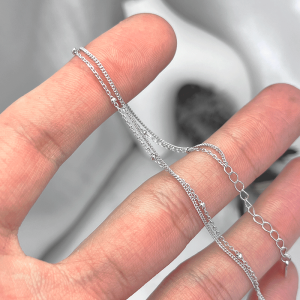 زنجیر قابل تنظیم دستبند نقره دخترانه