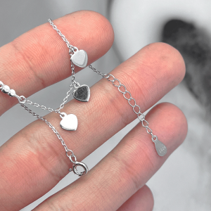 دستبند نقره دخترانه آویز قلب