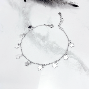 دستبند نقره دخترانه مدل ستاره