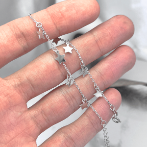 دستبند نقره دخترانه ستاره