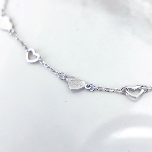 قلب های به کار رفته در دستبند نقره