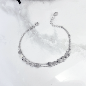 دستبند نقره دخترانه مدل پولک ماهیی