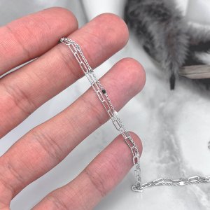 دستبند دو زنجیر دخترانه راحت