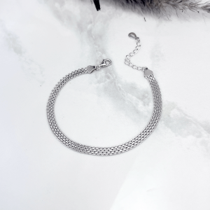 دستبند نقره  ایتالیایی مدل بیزمارک