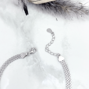 قفل طوطی دستبند نقره ایتالیایی بیزمارک