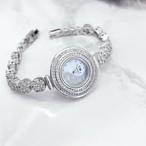 صفحه دایره ساعت نقره زنانه ایتالیایی