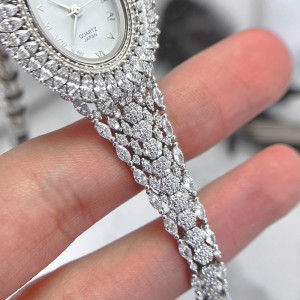 بند ساعت نقره زنانه مجلسی