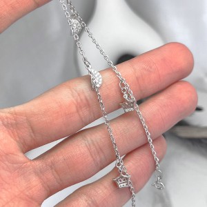 زنجیر مقاوم پابند نقره دخترانه