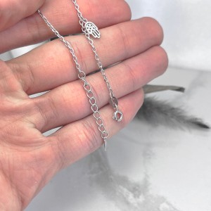 قفل و زنجیر قابل تنظیم پابند نقره ایتالیایی