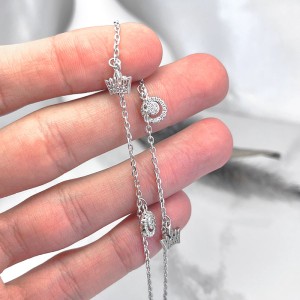 پابند آویز نقره زنانه ایتالیایی