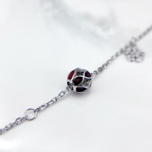 گوی مرکز پابند نقره زنانه