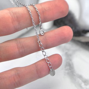 قفل و زنجیر قابل تنظیم پابند نقره زنانه