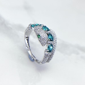 انگشتر نقره جواهری مدل مار