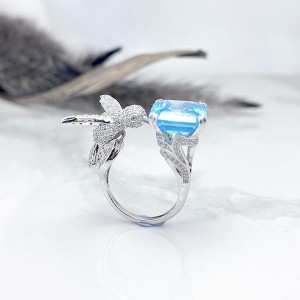 انگشتر نقره زنانه خاص طرح جواهری