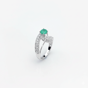 انگشتر نقره زنانه ایتالیایی مدل زمرد