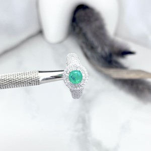 انگشتر زمرد زنانه ایتالیایی