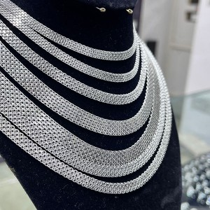 انواع سایز گردنبند نقره بیزمارک