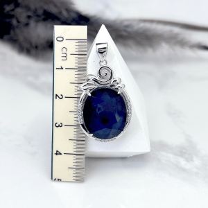 طول مدال یاقوت کبود زنانه