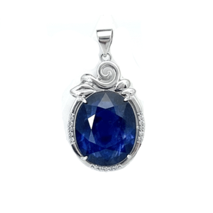 گردنبند نقره زنانه سنگ یاقوت کبود اصل