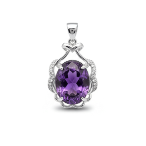 گردنبند نقره زنانه مدل سنگ آمیتیس اصل