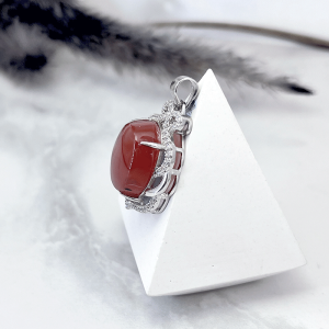 مدال سنگ عقیق نقره ایتالیایی