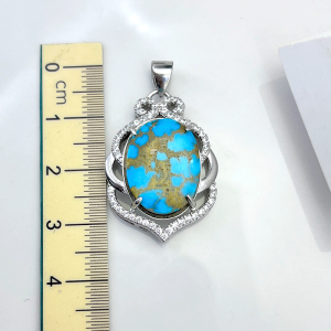 سنگ اصل فیروزه نیشابور نقره زنانه