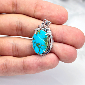 مدال نقره فیروزه زنانه