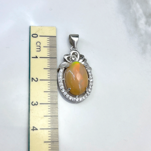 طول مدال نقره اوپال زنانه