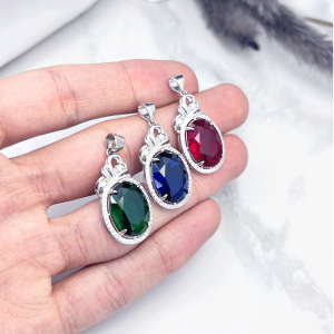 گردنبند نقره زنانه رنگی