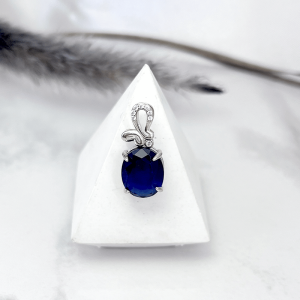 رنگ آبی مدال نقره زنانه