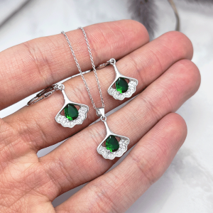 نیم ست نقره زنانه با زنجیر دیپلمات