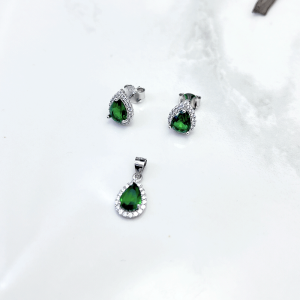 نیم ست اشک نقره دخترانه ایتالیایی