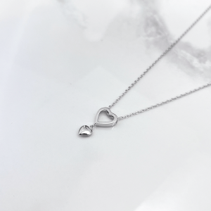 گردنبند زنانه نقره مدل قلب آویز