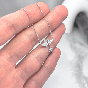 گردنبند پروانه ایتالیایی نقره