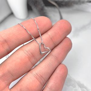 گردنبند نقره ایتالیایی قلب