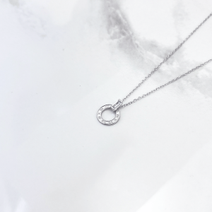 گردنبند زنانه نقره مدل باگت