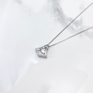 گردنبند زنانه نقره مدل  تک نگین