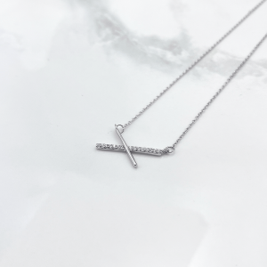 گردنبند خطی نقره اسپرت دخترانه