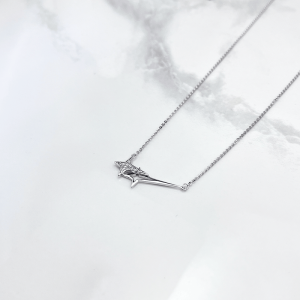 گردنبند زنانه نقره مدل ستاره دنباله دار