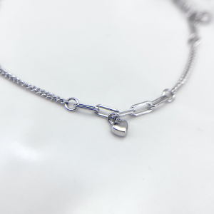 دستبند نقره دخترانه بدون نگین